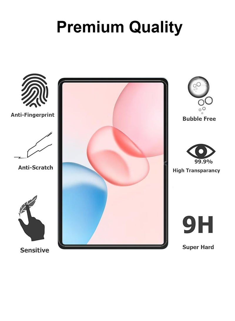 2 Pieces Honor Pad 10 12.1 Inches Tempered Glass Screen Protector – High Transparency, Delicate Touch, Anti-Explosion, Smooth Arc Edges, Easy Installation - Image 3