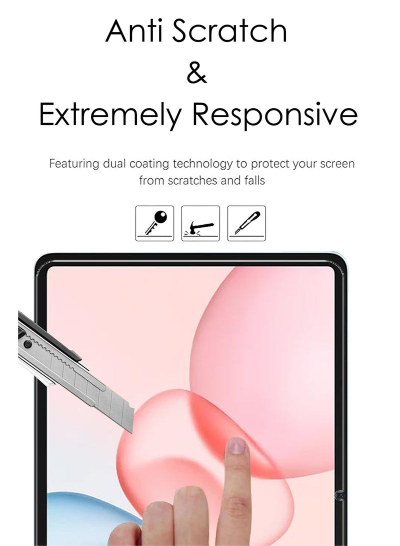 2 Pieces Honor Pad 10 12.1 Inches Tempered Glass Screen Protector – High Transparency, Delicate Touch, Anti-Explosion, Smooth Arc Edges, Easy Installation - Image 4