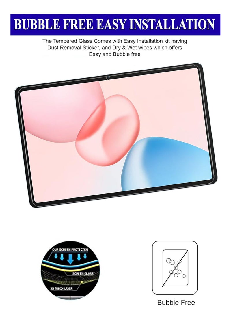 2 Pieces Honor Pad 10 12.1 Inches Tempered Glass Screen Protector – High Transparency, Delicate Touch, Anti-Explosion, Smooth Arc Edges, Easy Installation - Image 2