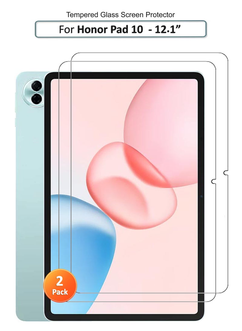 Unipha 2 قطع واقي شاشة زجاجي مقسى لجهاز Honor Pad 10 بحجم 12.1 بوصة – شفافية عالية، لمسة رقيقة، مضاد للانفجار، حواف سلسة، تركيب سهل - Image 1