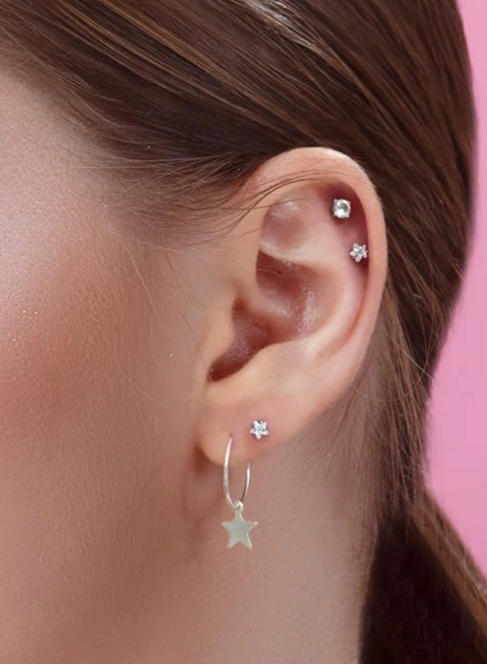 Luxuria Stainless Steel Star Earrings Jewelry Earrings for Women Girls Gold Jewelry - Image 2