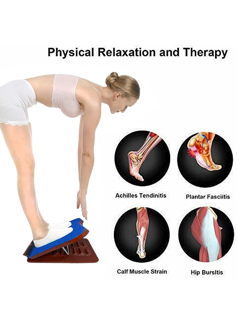 PHYSIOTREX® Physiotherapy Equipments Wooden Adjustable Calf Stretcher Slant Board & 8-Level Ankle Incline for Stretching Calf Muscle - Image 4