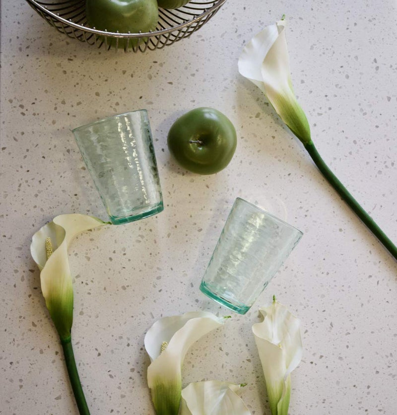 MARCUS HOME KLIFA- RIPPLE- 16 ounce, Set of 6, Acrylic Tumbler Drinking Glasses Cups, BPA-Free, Stackable Plastic Drinkware, Dishwasher Safe, Green - Image 5