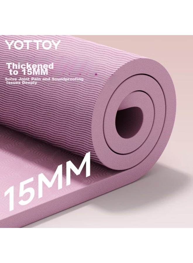 Yottoy Large Yoga Mat, Double Size, Thickened, Non-slip, Shock-absorbing, Exercise Mat, Children's Home Dance Mat - Image 4