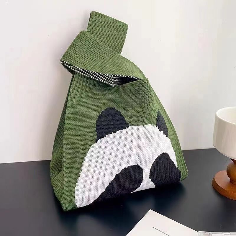Knitted Cartoon Gift Bag Tote Handbag Outgoing Bag Internet Celebrant Casual Student Cute Casual Bag - Image 1