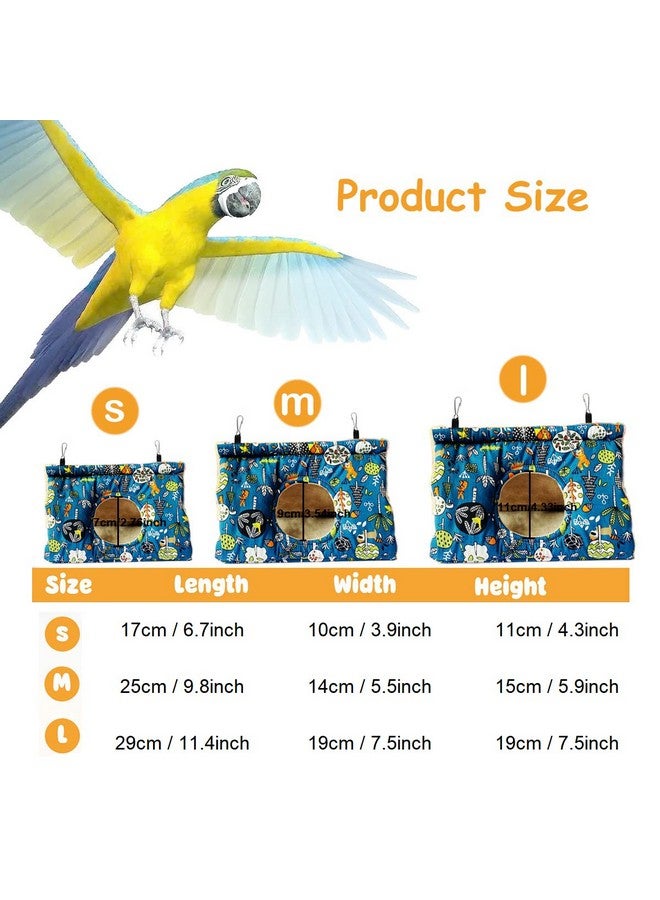 Generic Bird Nest Winter Warm House Hanging Hammock Velvet Shed Hut Cage Bird Plush Fluffy Hideaway Sleeping Bed Fuzzy for African Grey Cockatoo Parrot Parakeet Cockatiels Budgies Parakeets[Size M]  - Image 4