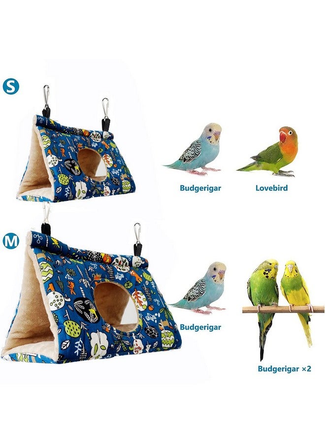 Generic Bird Nest Winter Warm House Hanging Hammock Velvet Shed Hut Cage Bird Plush Fluffy Hideaway Sleeping Bed Fuzzy for African Grey Cockatoo Parrot Parakeet Cockatiels Budgies Parakeets[Size M]  - Image 3