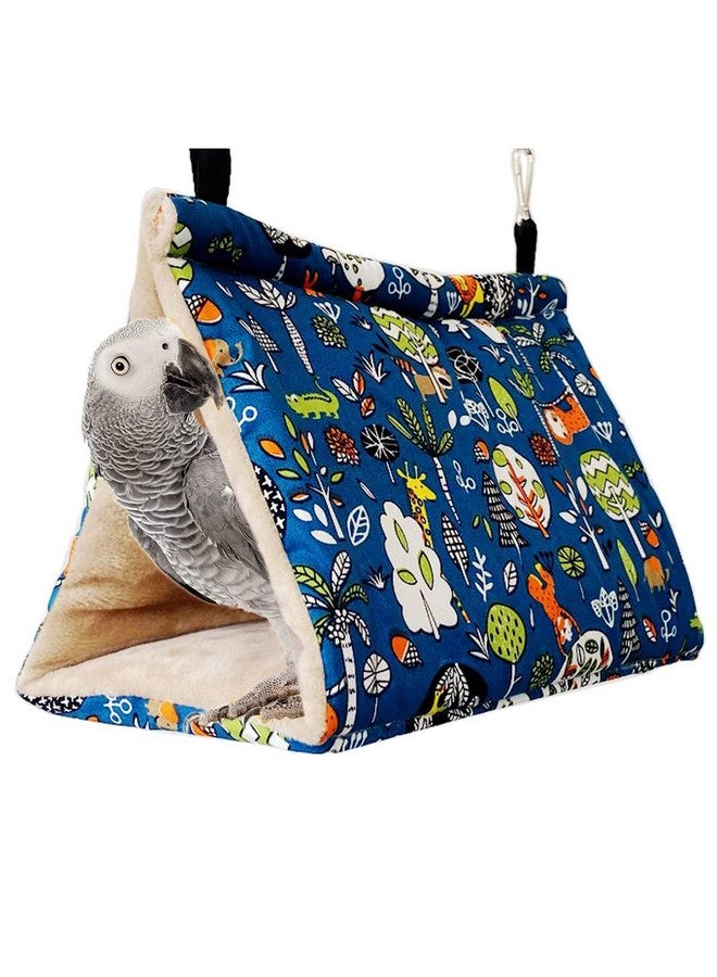 Generic Bird Nest Winter Warm House Hanging Hammock Velvet Shed Hut Cage Bird Plush Fluffy Hideaway Sleeping Bed Fuzzy for African Grey Cockatoo Parrot Parakeet Cockatiels Budgies Parakeets[Size M]  - Image 1