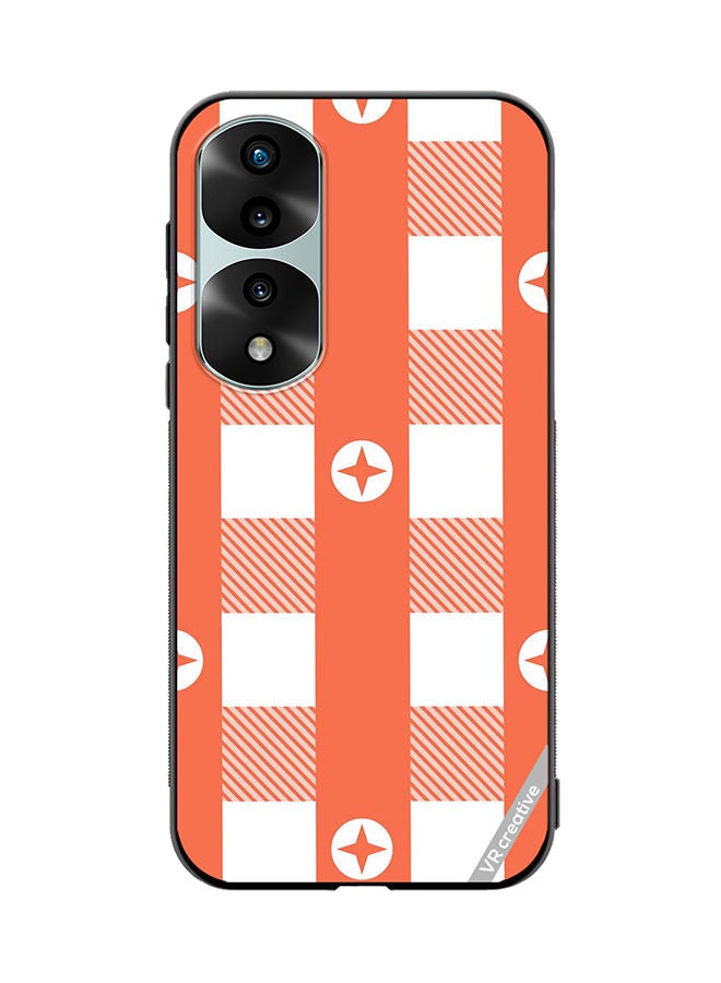VR CREATIVE Protective Case Cover For Honor 70 Pro plus Gingham Red Design Multicolour - Image 1