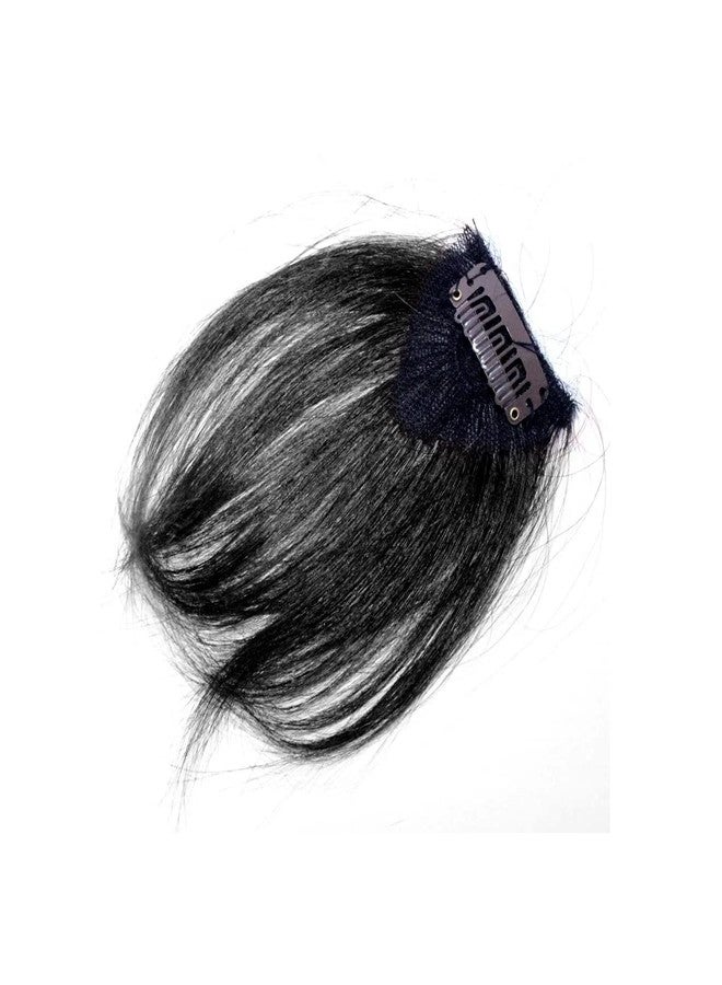 Glan Human Hair Real Fringes Extensions Front Bangs Wispy for Women Girls Real Hairs Black - Image 2