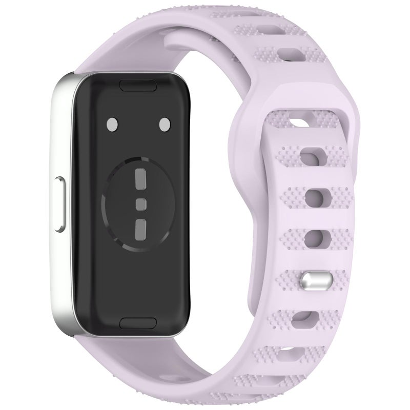 erorex For Huawei Band 10 / 9 / 8 Dot Reverse Buckle Silicone Watch Band(Purple) - Image 2