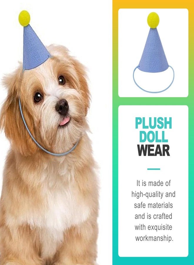 KornaDoz 12 Pieces Mini Party Hats for Small Animal, Tiny Birthday Cone Hats with Pompoms for Pets and Cake Toppers, Colorful Glitter Party Decorations - Image 3