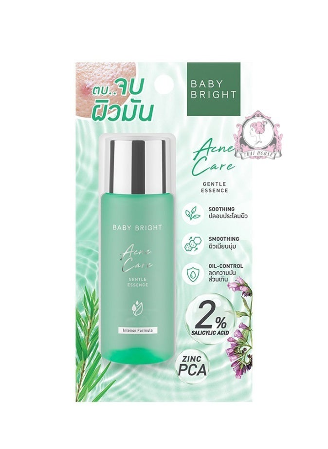 بيبي برايت إيسنس جنتل لعلاج حب الشباب من بيبي برايت 35 مل  تركيبة مبتكرة بلطف لكنها فعّالة غنية بمزيج قوي من بيوفينس  فيتامين ب 3  وزنك  التي توفر تأثيرات مهدئة للبشرة وتساعد على تنظيم إفراز الزيوت الزائدة مدعّم بـ زيت شجرة الشاي وحمض الساليسيليك لتقليص المسام وتهدئة البشرة المعرضة للحبوب، مع تقشير لطيف لإزالة الخلايا الميتة وتجديد سطح البشرة  كما يساعد على تعزيز حاجز البشرة ليكشف عن بشرة نقية  مشرقة وخالية من الشوائب مع الاستخدام المنتظم - Image 2