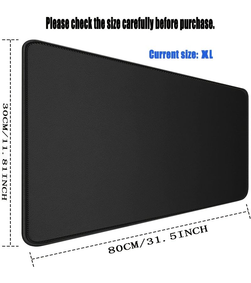 Large Gaming Mouse Pad 31.5x11.81 Inches Micro Weave Fabric Stitched Edges Non Slip Rubber Base - Image 1
