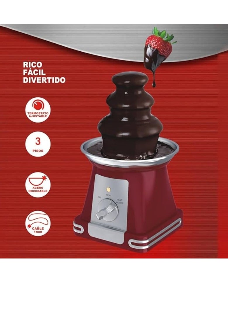 Chocolate Fountain Machine 3-Layer Chocolate Fountain Chocolate Melting Tower Electric Chocolate Machine Easy To Clean Suitable For Family Gatherings Birthday Parties