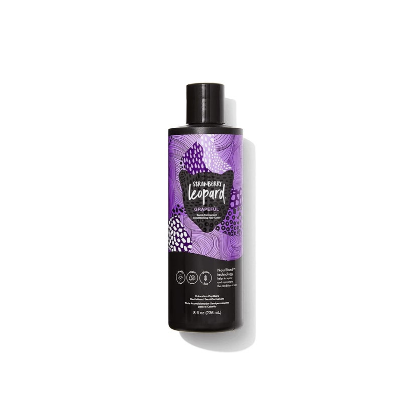 Strawberry Leopard Grapeful Semi Permanent Conditioning Hair Color, Repairs and Rejuvenates Hair, All Hair Types and Textures, Vegan, CrueltyFree, GlutenFree, 8 Fl. Oz. - Image 2