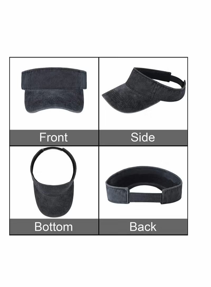 Generic Sport Sun Visor Hats, Summer Spring Outdoor Sports Lightweight Empty Top Baseball Cap Cotton Ball Caps for Cycling Running, Tennis, Golf & All Sports - Women and Men - Image 5