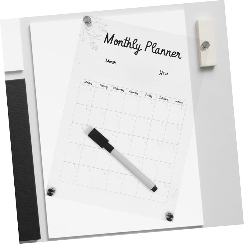 Wall Mounted Acrylic Memo Board Monthly Planner Message Board Functional Home Decor - Image 5