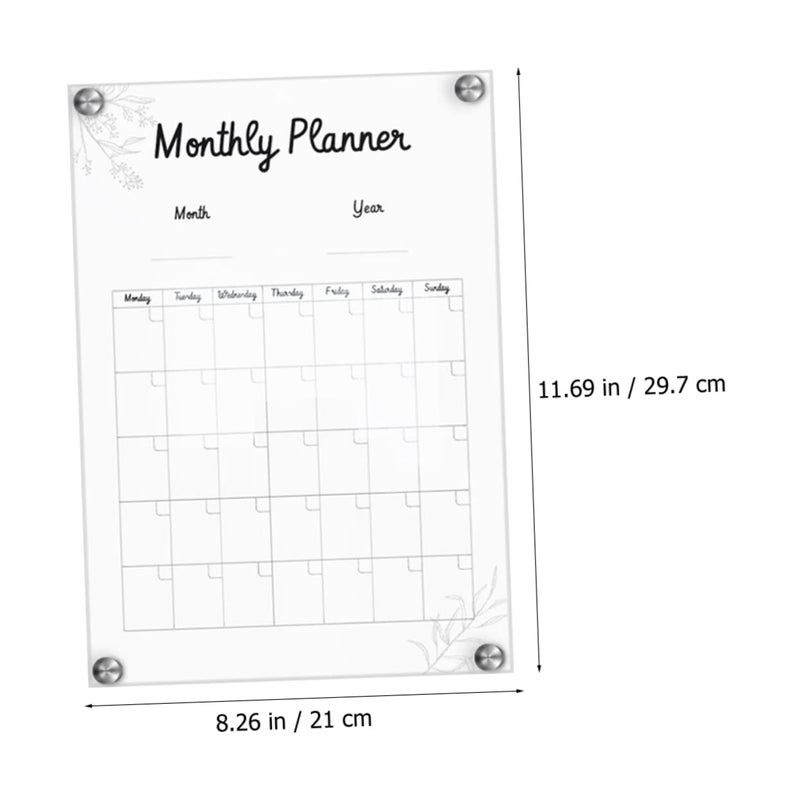 Wall Mounted Acrylic Memo Board Monthly Planner Message Board Functional Home Decor - Image 4