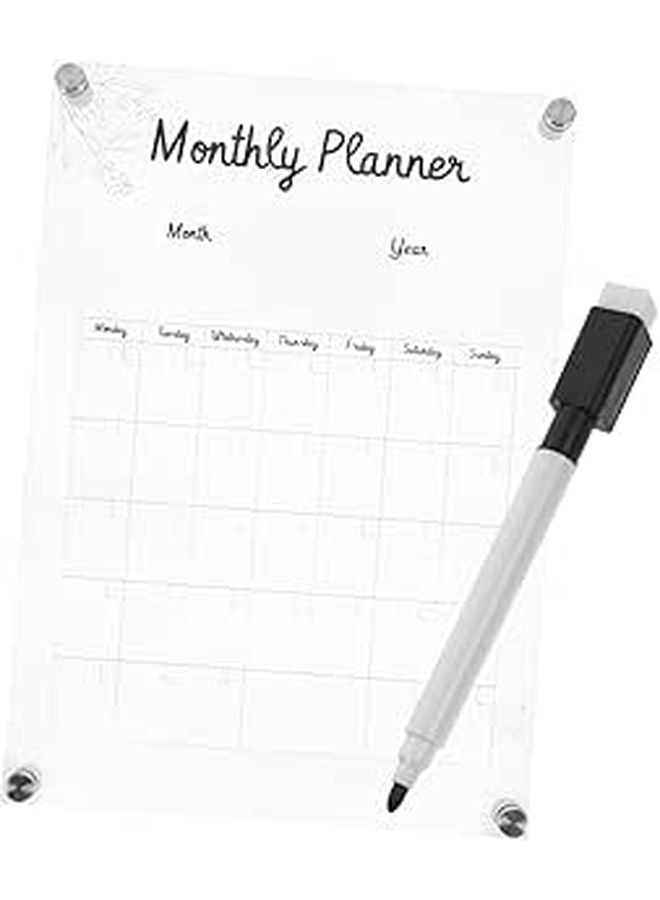 Wall Mounted Acrylic Memo Board Monthly Planner Message Board Functional Home Decor - Image 1