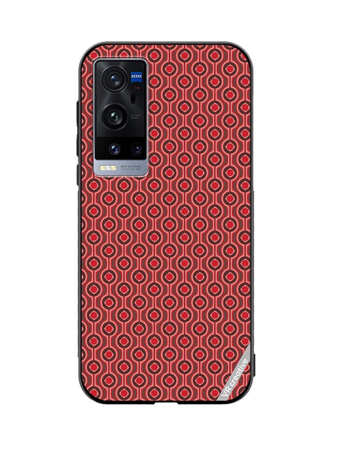 VR CREATIVE Protective Case Cover For Vivo X60 Pro Plus Pattern Red Design Multicolour - Image 1