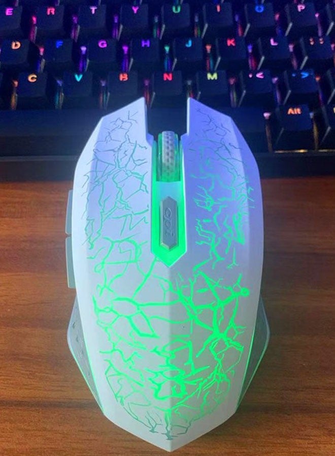 White 2.4G Wireless Gaming Mouse Suitable for Laptops - Image 3