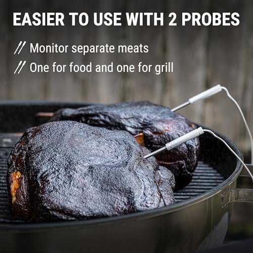 ThermoPro 650 ft Wireless Meat Thermometer Digital for Grilling and Smoking, 2 Probes Bluetooth Meat Thermometer for Cooking Turkey Fish Beef, Rechargeable Smoker Accessories for BBQ Oven - Image 4