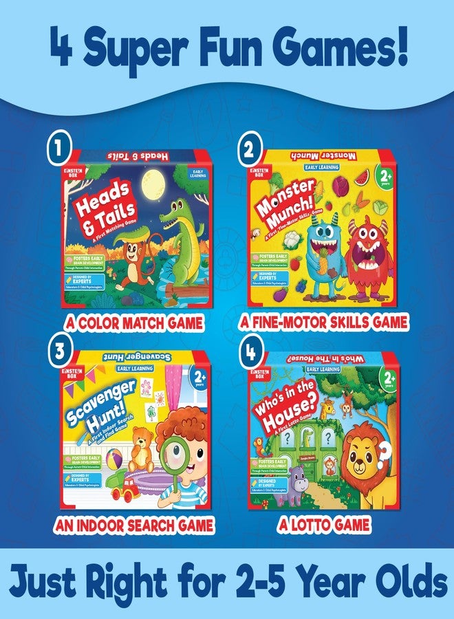 EINSTEIN BOX My Big Box of Games for Toddlers 2+ | Toys & Gifts for Boys & Girls Ages 2-5 Years Old | Kids Board Games | Birthday Gift for Kids Ages 2,3,4,5 Years | Educational Toys | - Image 2
