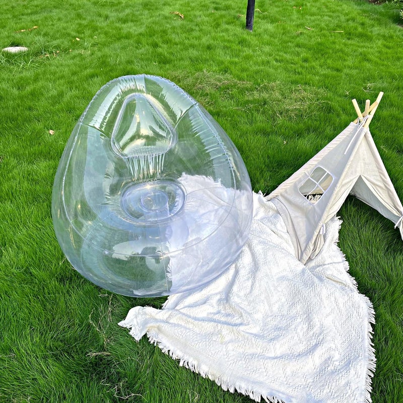 كرسي باياو القابل للنفخ - أريكة شفافة قابلة للنفخ - كرسي صوفا - أريكة قابلة للنفخ - كيس فول - كرسي صوفا مريح للغرفة - أثاث داخلي وخارجي مضحك