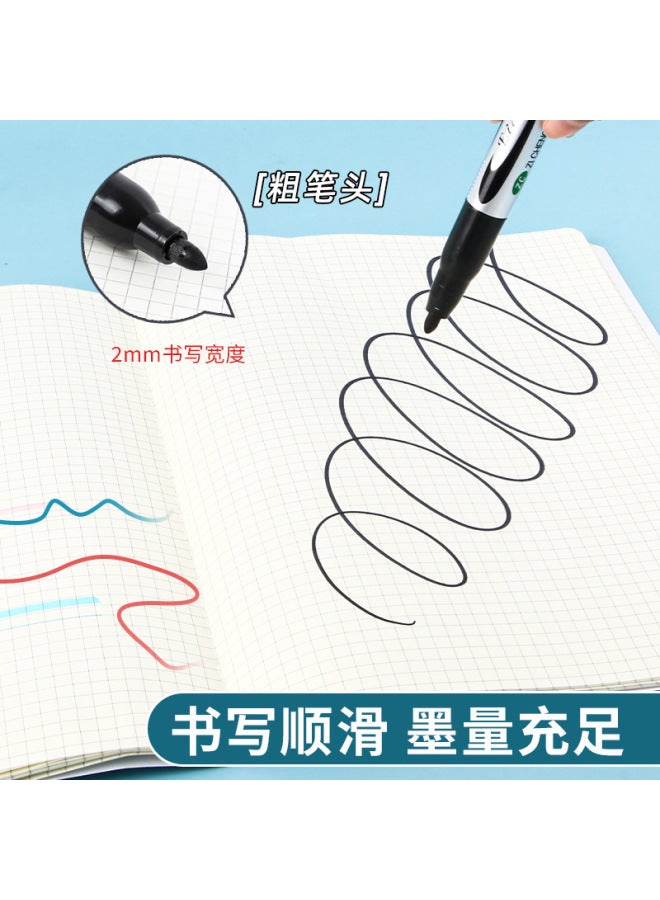 HELPS Quick-drying Oil-based Marker Black Large-capacity Thick-head Marker Pen Express Logistics Special Red Pen Large-head Pen - Image 2