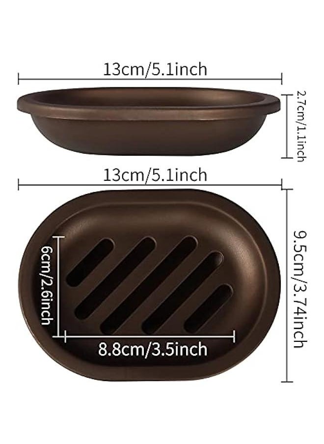 Generic - Bronze Soap Dish Set for Shower, Bar Soap Saver Holder with Drip Tray, Double Layer Draining Box for Bathroom - Image 1
