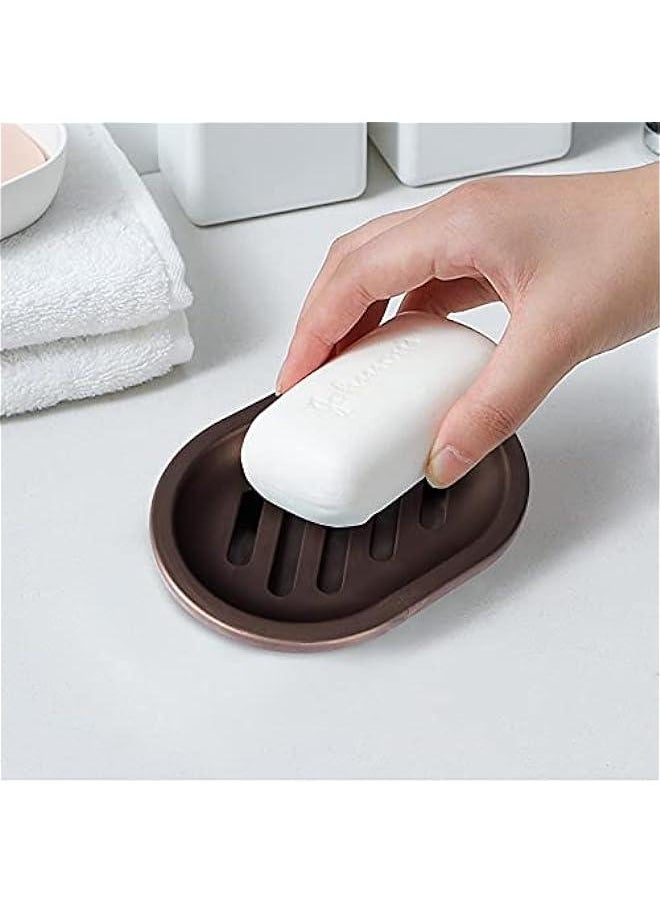Generic - Bronze Soap Dish Set for Shower, Bar Soap Saver Holder with Drip Tray, Double Layer Draining Box for Bathroom - Image 1