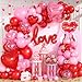 Vibzox Valentines Day Balloon Arch Kit Decorations Pink Red Balloons with Heart LOVE Foil Balloons for Valentines Day Anniversary Birthday Wedding Decorations - Image 2