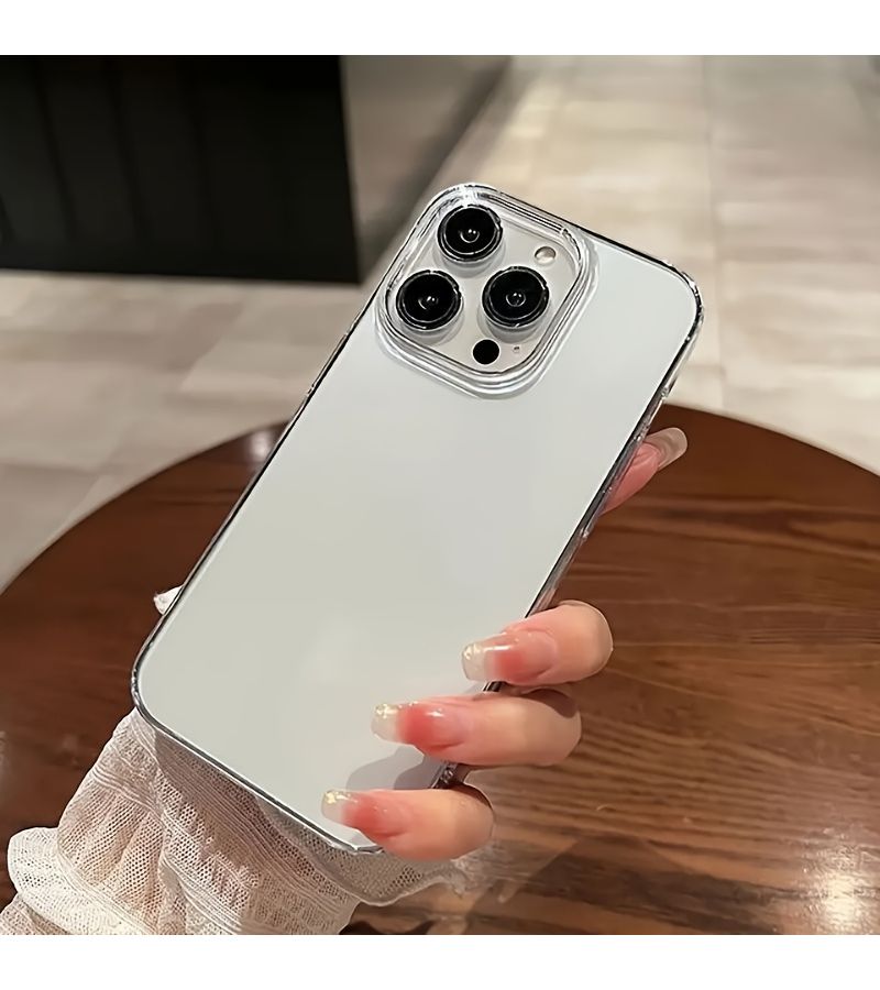 غطاء هاتف شفاف من الأكريليك مع تصميم بسيط لأبل آيفون 14 برو ماكس - Image 1