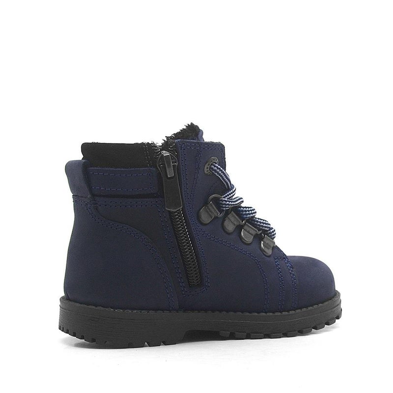 Rakerplus Raker Plus Griffon Kids' Genuine Leather Zip-Up Boots, Dark Blue - Image 4