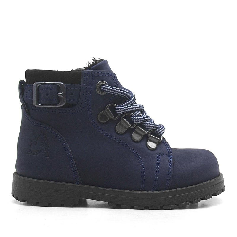 Rakerplus Raker Plus Griffon Kids' Genuine Leather Zip-Up Boots, Dark Blue - Image 3