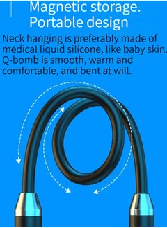 Generic wireless bluetooth headset sports binaural in-ear neck hanging neck headset super long standby battery life (black)  - Image 3
