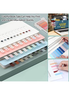 Beauenty 1600-piece Waterproof Index Stickers Sticky Notes, Removable Self-Adhesive Index Tabs (Repeatable Paste), Morandi Color Writable Note Page Markings Bookmarks Index Labels Memo Stickers, for School Office  - Image 3