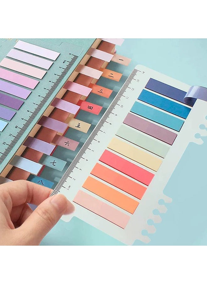 Beauenty - 1600-piece Waterproof Index Stickers Sticky Notes, Removable Self-Adhesive Index Tabs (Repeatable Paste), Morandi Color Writable Note Page Markings Bookmarks Index Labels Memo Stickers, for School Office - Image 1