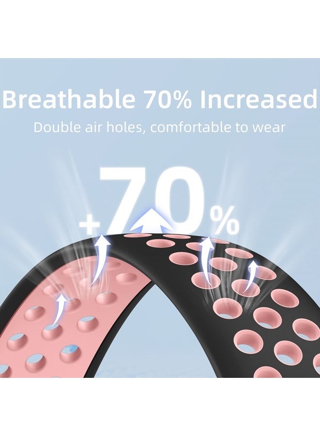 DAQIN 6 PACK No Gap Bands Only Compatible with Samsung Galaxy Watch 5 Band/Galaxy Watch 4 Band 40mm 44m/Galaxy Watch 5 Pro Band 45mm/Watch 4 Classic Band, 20mm Soft Silicone Sport Bands for Women & Men - Image 3