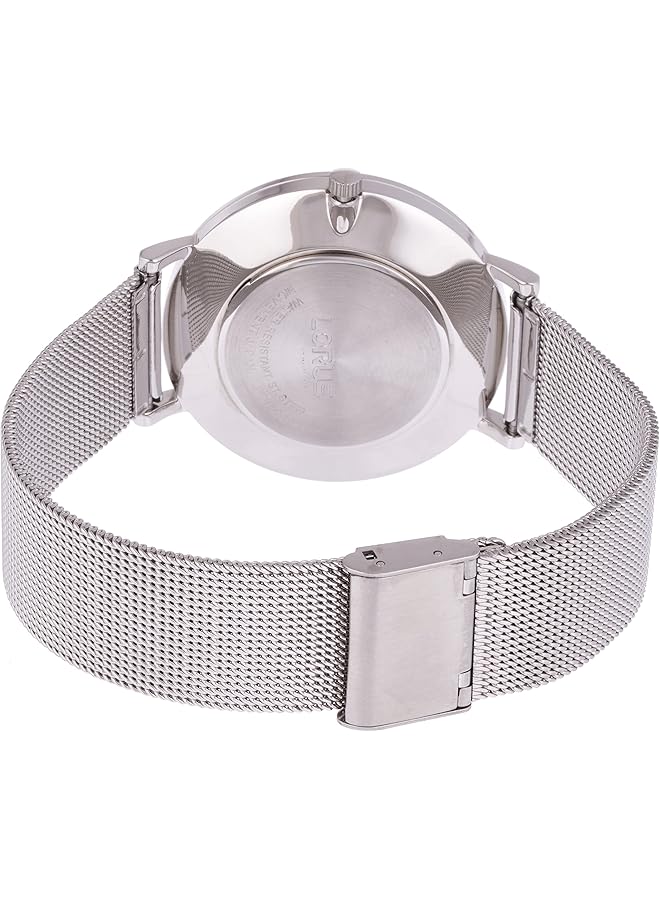 لوراس ساعة كوارتز رجالية بسوار من الفولاذ المقاوم للصدأ، فضية اللون، موديل Rh903Lx8 - Image 2