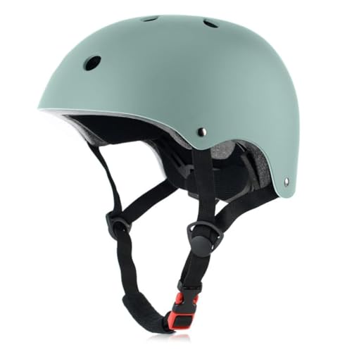 OUWOR Adult Skateboard Bike Helmet for Men and Women, Lightweight Adjustable, Multi-Sport for Bicycle Skate Scooter (Misty Blue, Large) - Image 1