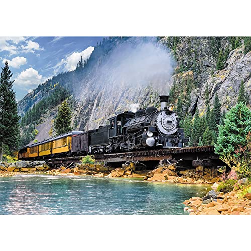 Trefl Red 500 Piece Jigsaw Puzzle Mountain Train 19x13 Print DIY Puzzle Creative Fun Classic Jigsaw for Adults and Children from 10 Years Old - Image 5