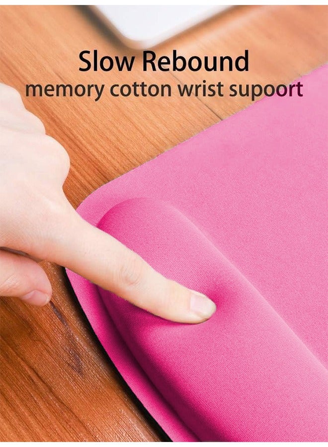 دعم معصم الوسادة المريحة للماوس، راحة معصم الوسادة المريحة للماوس، آلام معصم الوسادة الهلامية للفأرة، وسادة الماوس ذات القاعدة المطاطية غير الانزلاقية للكمبيوتر المحمول (وردي) - Image 3