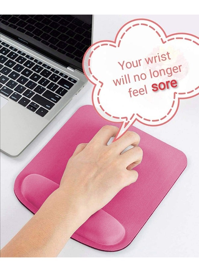 دعم معصم الوسادة المريحة للماوس، راحة معصم الوسادة المريحة للماوس، آلام معصم الوسادة الهلامية للفأرة، وسادة الماوس ذات القاعدة المطاطية غير الانزلاقية للكمبيوتر المحمول (وردي) - Image 5