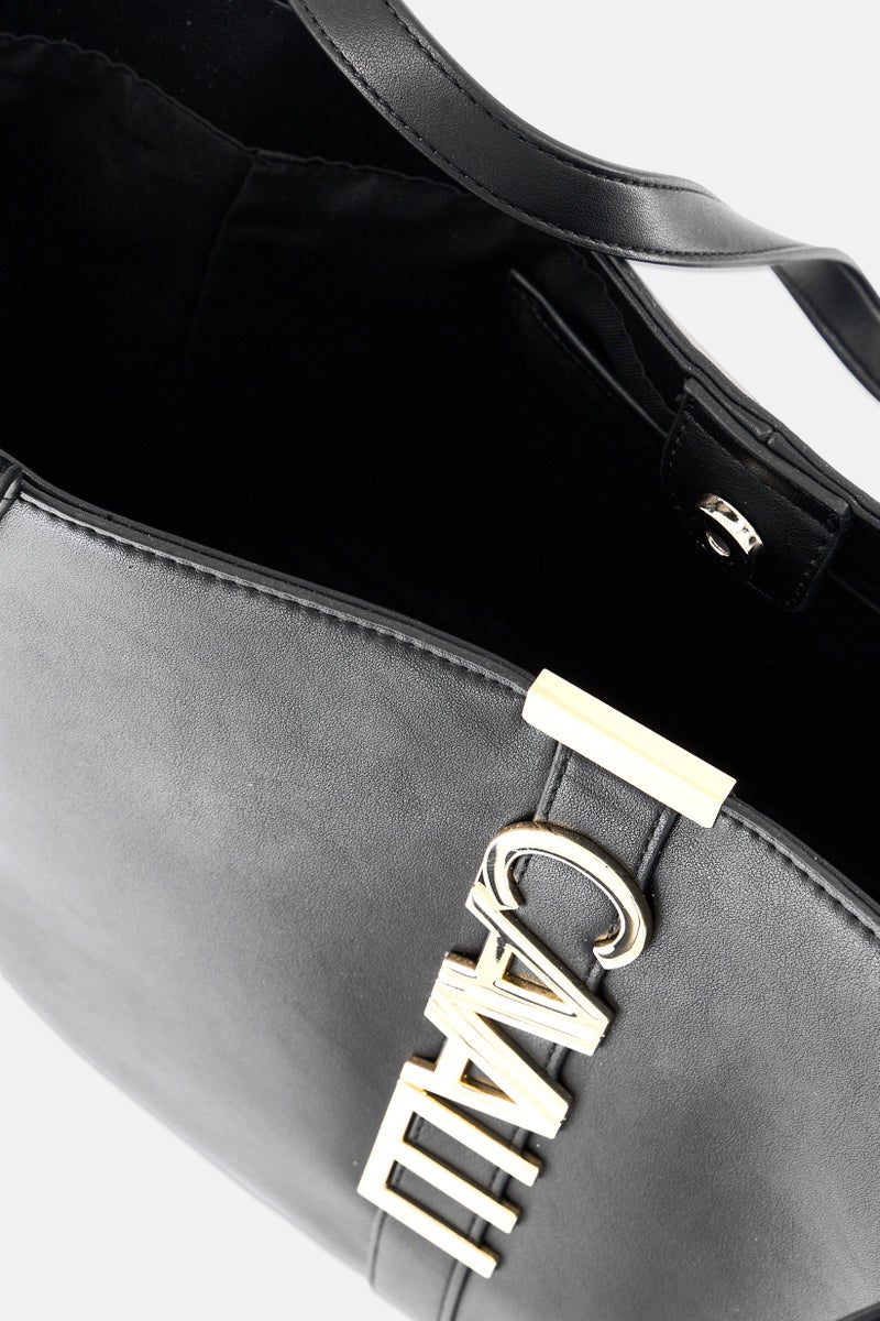 Cavalli Class Women Alessandra Brand Logo Tote Bag, Black  - Image 3