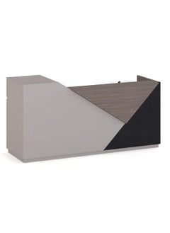Neo Front Neo Front Reception Desk with Drawer for Office, Clinic, Corporate Events, Hospital, Restaurant, Banks, Warehouse & Executive Spaces – Modern Brown Reception Furniture – TC-QT668-1.6M  - Image 1