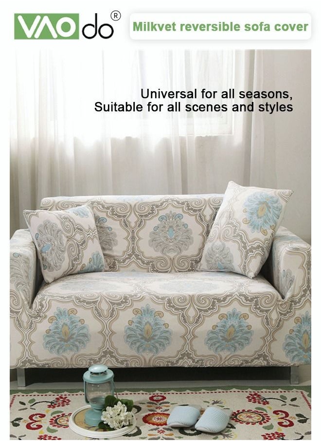 VAOdo - High Elastic Sofa Cover 3 Seat Universal All Inclusive Sofa Cover Noble European Style Setable For All Seasons Difficult To Pilling Fine Soft Material High Color Fastness Fine Wrapped Sofa Cover - Image 1