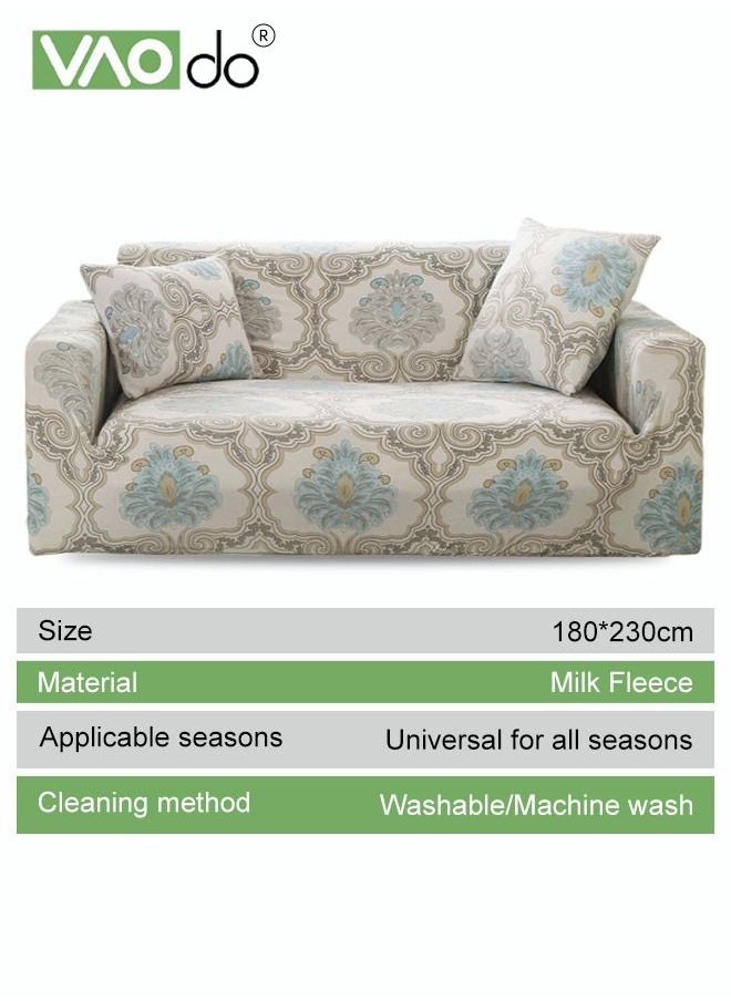 VAOdo - High Elastic Sofa Cover 3 Seat Universal All Inclusive Sofa Cover Noble European Style Setable For All Seasons Difficult To Pilling Fine Soft Material High Color Fastness Fine Wrapped Sofa Cover - Image 1