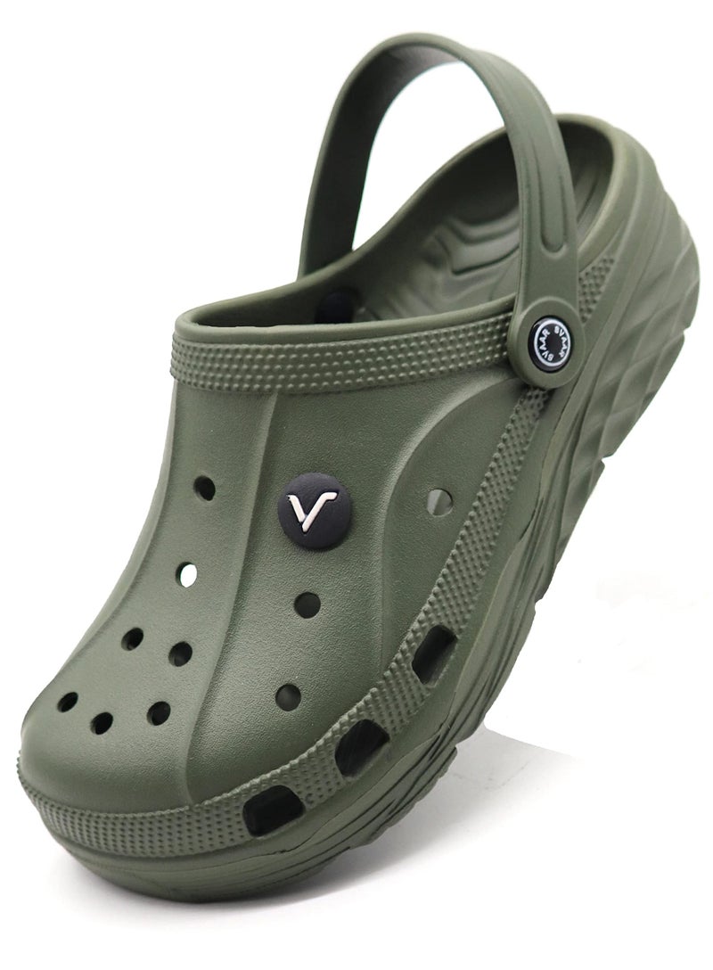 SVAAR Men's Olive Green Clogs - 10 UK - Image 1